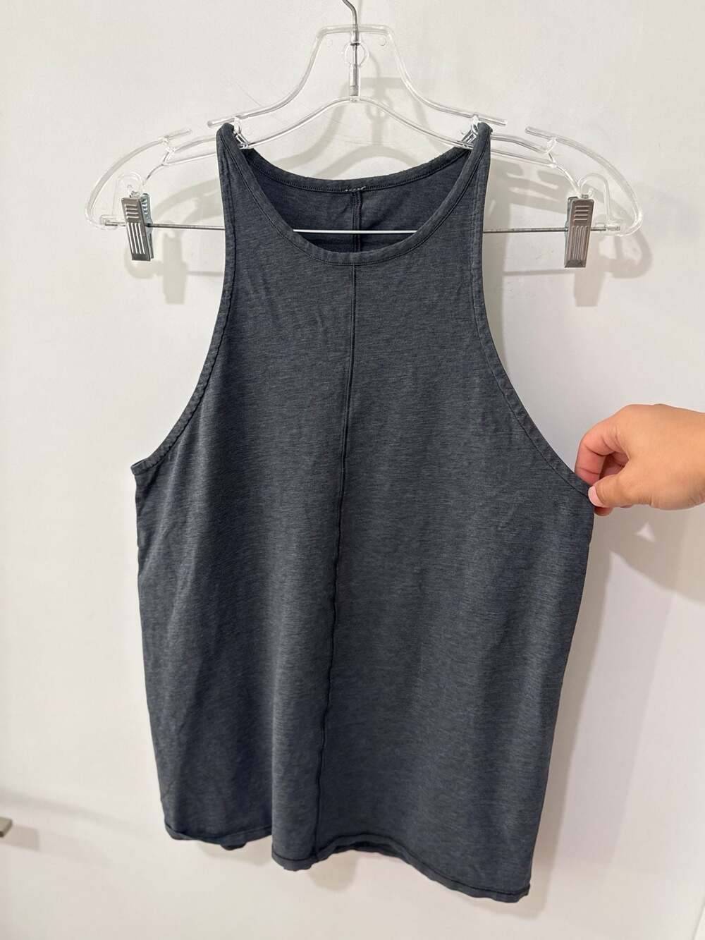 Lululemon Find Your Zen Tank Heathered Dark Gray Yoga Athletic Tank Top